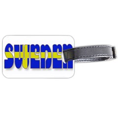 Flag Spells Sweden Luggage Tag (two Sides)