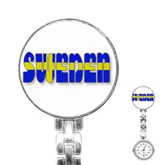 Flag Spells Sweden Stainless Steel Nurses Watch