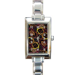 Luxury Futuristic Ornament Rectangular Italian Charm Watch by dflcprints