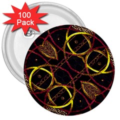 Luxury Futuristic Ornament 3  Button (100 Pack)