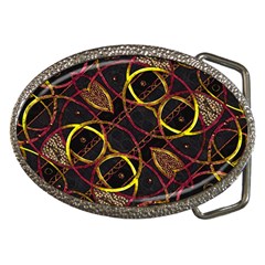 Luxury Futuristic Ornament Belt Buckle (oval) by dflcprints