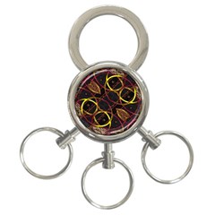 Luxury Futuristic Ornament 3-ring Key Chain