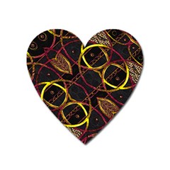 Luxury Futuristic Ornament Magnet (heart) by dflcprints