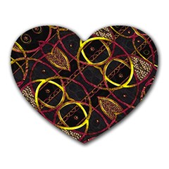 Luxury Futuristic Ornament Mouse Pad (heart)