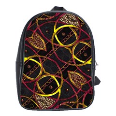 Luxury Futuristic Ornament School Bag (large) by dflcprints