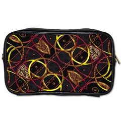 Luxury Futuristic Ornament Travel Toiletry Bag (two Sides) by dflcprints