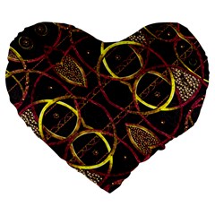 Luxury Futuristic Ornament 19  Premium Heart Shape Cushion by dflcprints