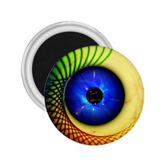 Eerie Psychedelic Eye 2 25  Button Magnet