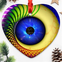 Eerie Psychedelic Eye Heart Ornament