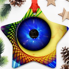 Eerie Psychedelic Eye Star Ornament