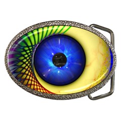 Eerie Psychedelic Eye Belt Buckle (oval)