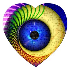 Eerie Psychedelic Eye Jigsaw Puzzle (heart)