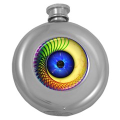 Eerie Psychedelic Eye Hip Flask (round)