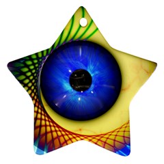 Eerie Psychedelic Eye Star Ornament (two Sides)