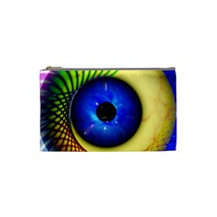 Eerie Psychedelic Eye Cosmetic Bag (small)