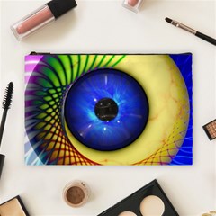 Eerie Psychedelic Eye Cosmetic Bag (large)