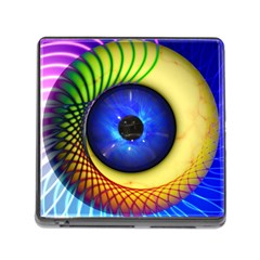 Eerie Psychedelic Eye Memory Card Reader With Storage (square)