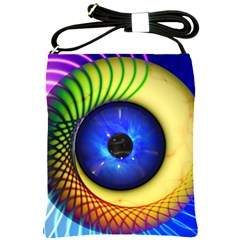 Eerie Psychedelic Eye Shoulder Sling Bag