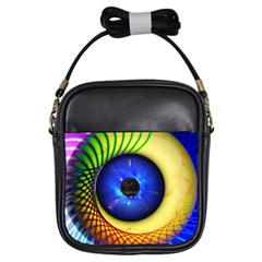 Eerie Psychedelic Eye Girl s Sling Bag