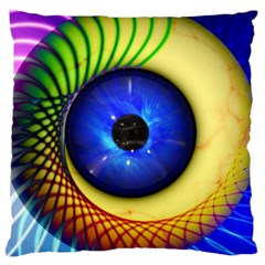 Eerie Psychedelic Eye Large Cushion Case (single Sided) 