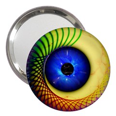 Eerie Psychedelic Eye 3  Handbag Mirror by StuffOrSomething