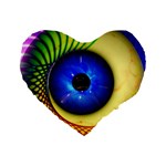 Eerie Psychedelic Eye 16  Premium Heart Shape Cushion  Front