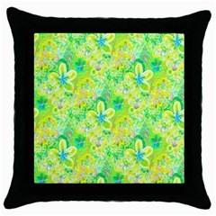 Summer Fun Black Throw Pillow Case