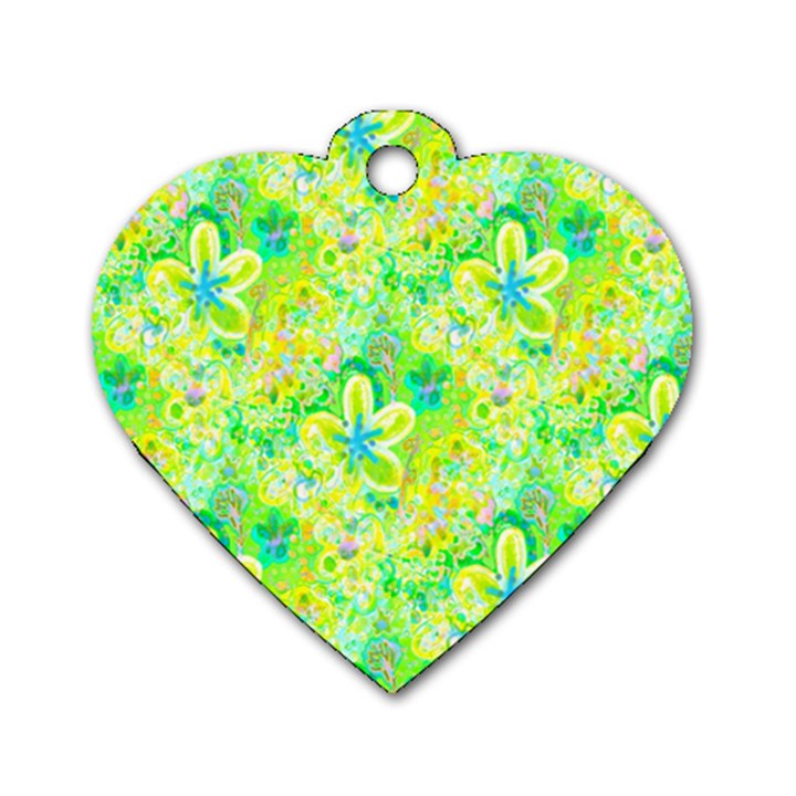 Summer Fun Dog Tag Heart (One Sided) 