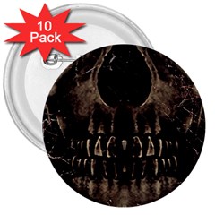 Skull Poster Background 3  Button (10 Pack) by dflcprints