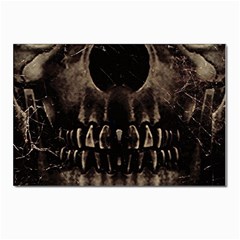 Skull Poster Background Postcard 4 x 6  (10 Pack) by dflcprints