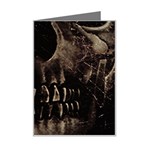 Skull Poster Background Mini Greeting Card Left