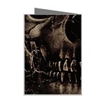 Skull Poster Background Mini Greeting Card Right