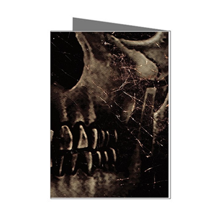 Skull Poster Background Mini Greeting Card (8 Pack)