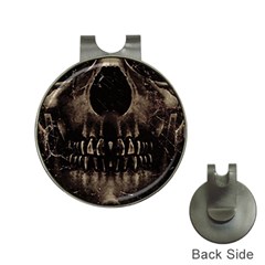 Skull Poster Background Hat Clip With Golf Ball Marker by dflcprints