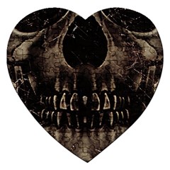 Skull Poster Background Jigsaw Puzzle (Heart)