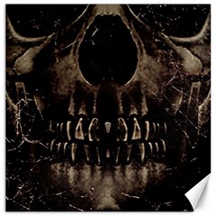 Skull Poster Background Canvas 12  X 12  (unframed) by dflcprints