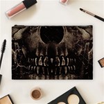 Skull Poster Background Cosmetic Bag (Large) Front