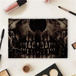 Skull Poster Background Cosmetic Bag (Large) Back