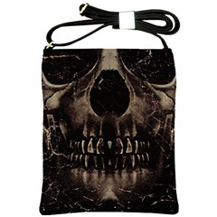 Skull Poster Background Shoulder Sling Bag by dflcprints