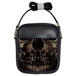 Skull Poster Background Girl s Sling Bag Front