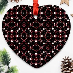 Futuristic Dark Pattern Heart Ornament by dflcprints