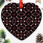 Futuristic Dark Pattern Heart Ornament Front