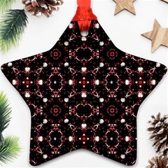 Futuristic Dark Pattern Star Ornament