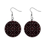 Futuristic Dark Pattern Mini Button Earrings Front