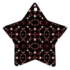 Futuristic Dark Pattern Star Ornament (two Sides) by dflcprints