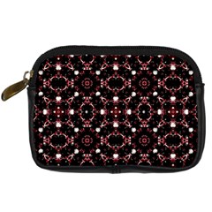 Futuristic Dark Pattern Digital Camera Leather Case by dflcprints