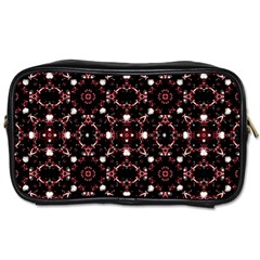 Futuristic Dark Pattern Travel Toiletry Bag (one Side) by dflcprints