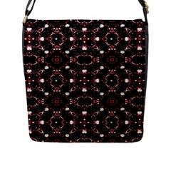 Futuristic Dark Pattern Flap Closure Messenger Bag (large) by dflcprints