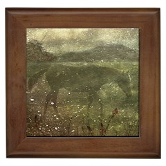 Flora And Fauna Dreamy Collage Framed Ceramic Tile