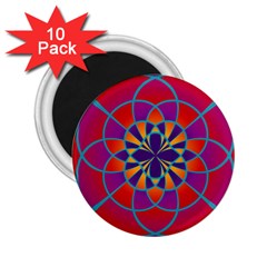 Mandala 2 25  Button Magnet (10 Pack)